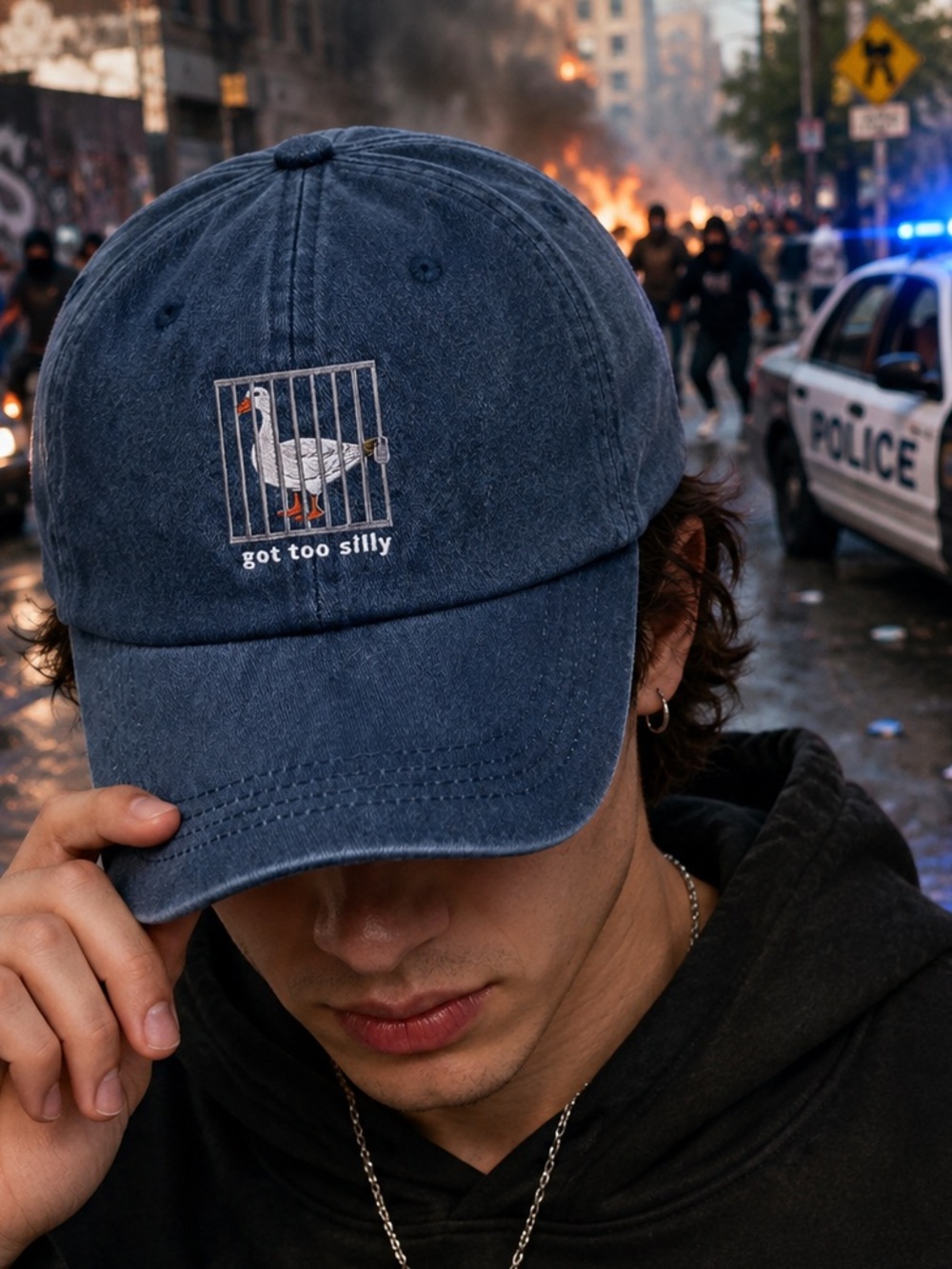 Got Too Silly Goose Denim Baseball Cap